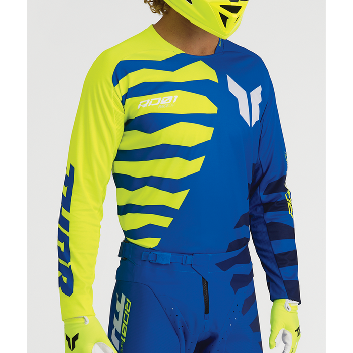 Thor Launchmode Shredder Jersey in Blue/Acid