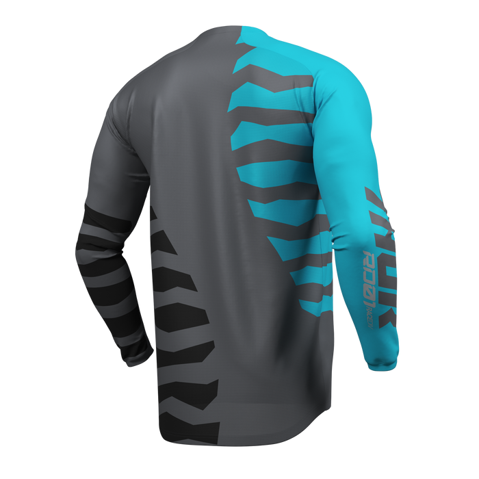 Thor Launchmode Shredder Jersey in Charcoal/Aqua