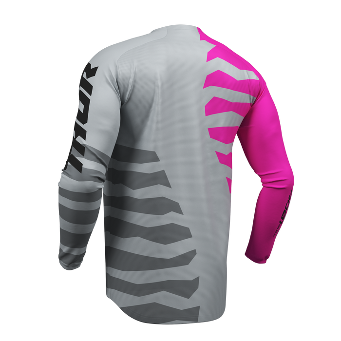 Thor Launchmode Shredder Gray/Fuchsia Gear Combo jersey view