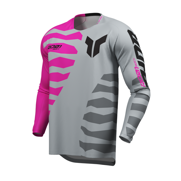 Thor Launchmode Shredder Jersey in Gray/Fuchsia