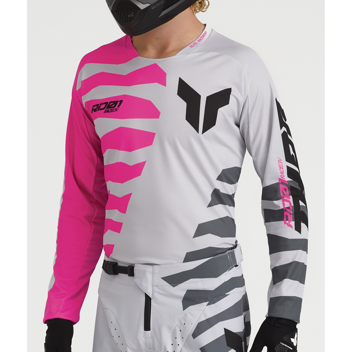 Thor Launchmode Shredder Jersey in Gray/Fuchsia