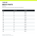 Thor Mens Pants Size Chart
