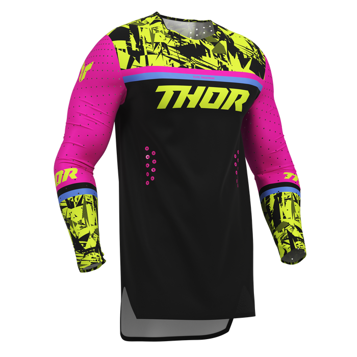 Thor Sportmode Punk'd Black/Fuchsia Gear Combo jersey view