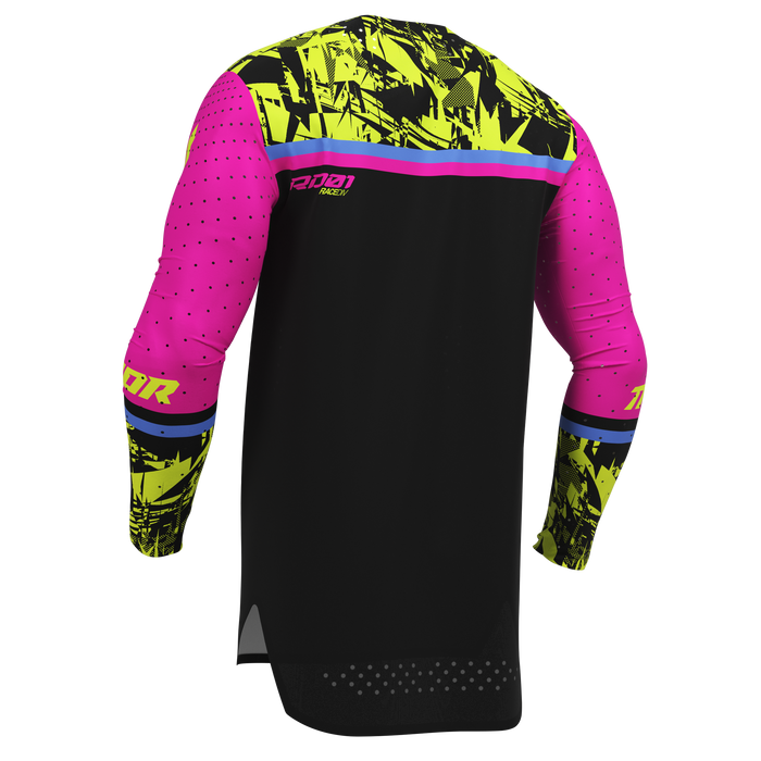 Thor Sportmode Punk'd Black/Fuchsia Gear Combo jersey view