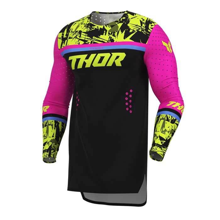 Thor Sportmode Punk'd Jersey in Black/Fuchsia