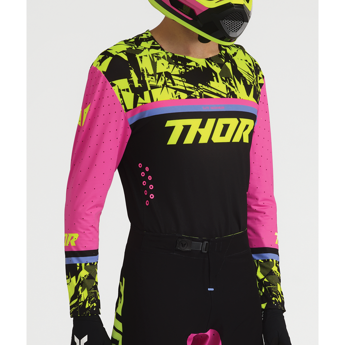 Thor Sportmode Punk'd Jersey in Black/Fuchsia