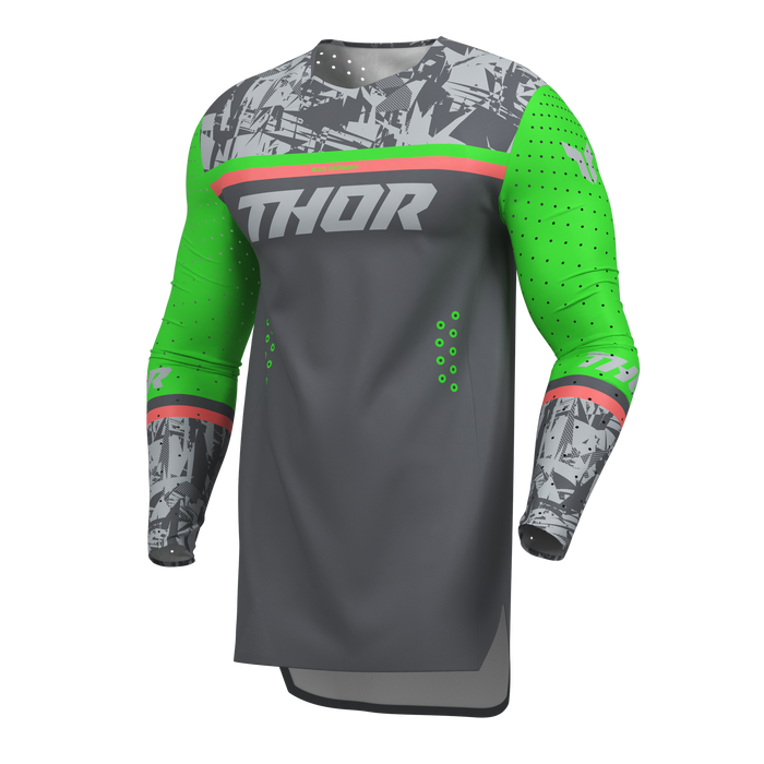 Thor Sportmode Punk'd Jersey in Charcoal/Green