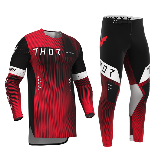 Thor Sportmode Vanish Black/Red Gear Combo