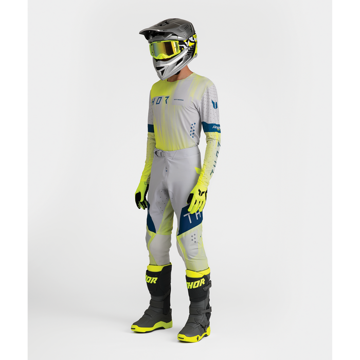 Thor Sportmode Vanish Gray/Dark Blue Gear Combo full outfit view 3