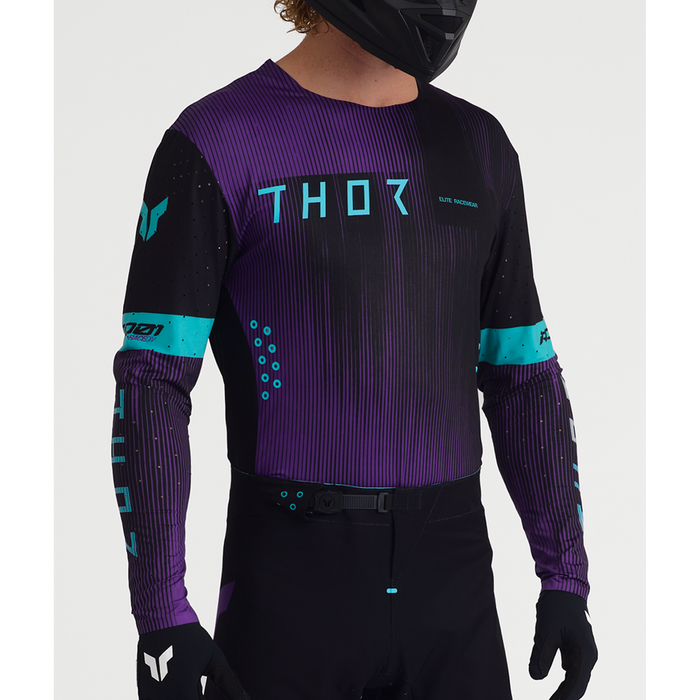 Thor Sportmode Vanish Jersey in Black/Purple