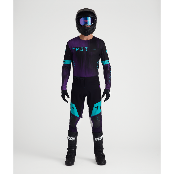 Thor Sportmode Vanish White/Black Gear Combo full outfit view 1