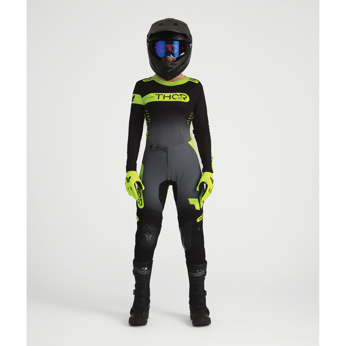Thor Women's Sportmode Merge Charcoal/Black Gear Combo full outfit view 1