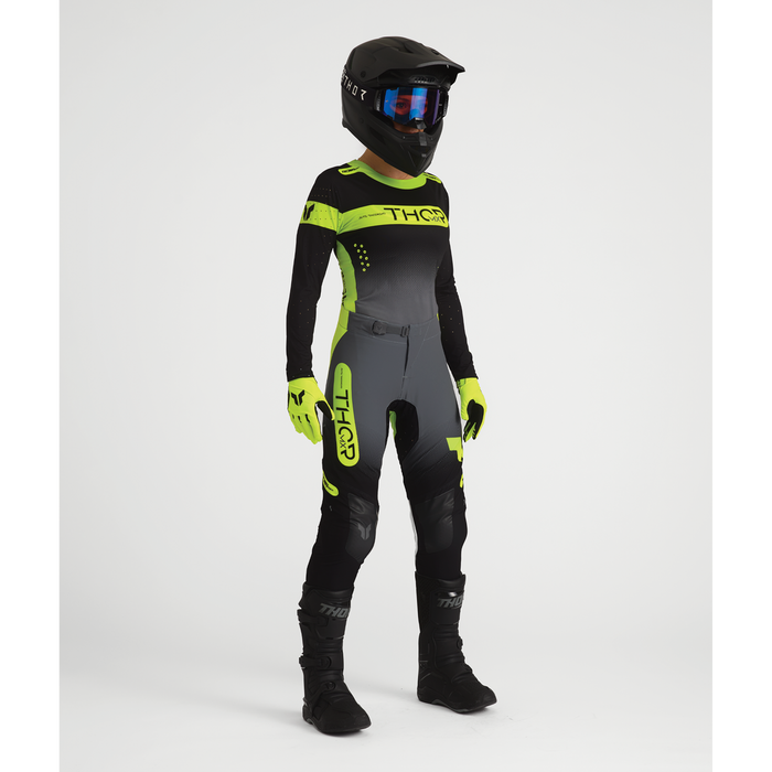 Thor Women's Sportmode Merge Charcoal/Black Gear Combo full outfit view 2