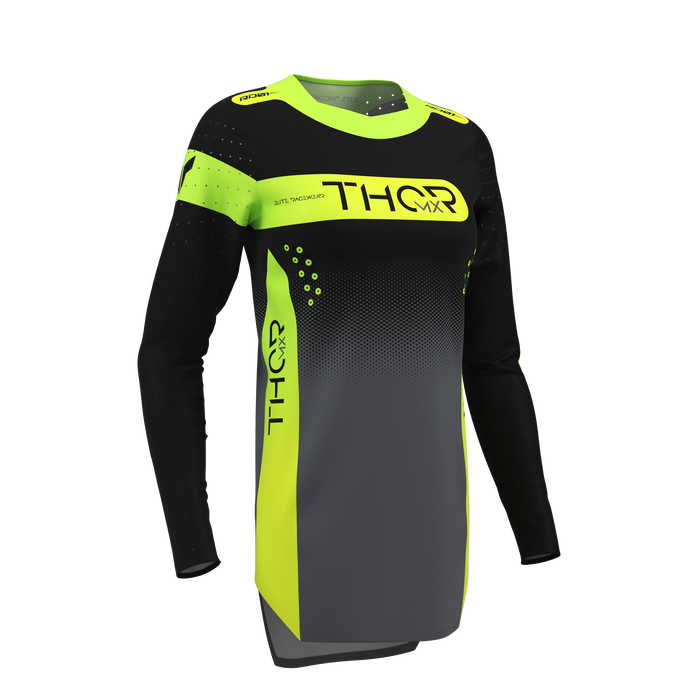 Thor Women's Sportmode Merge Charcoal/Black Gear Combo jersey view