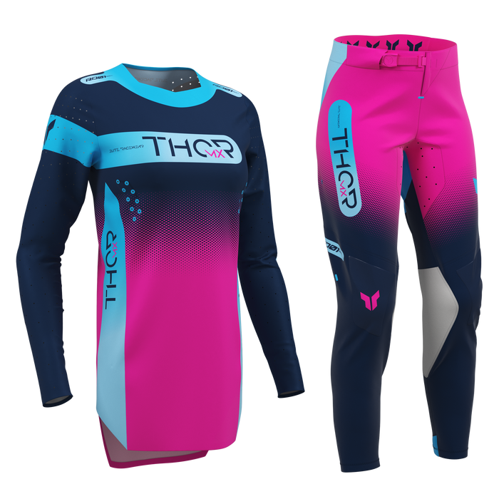 Thor Women's Sportmode Merge Navy/Fuchsia Gear Combo