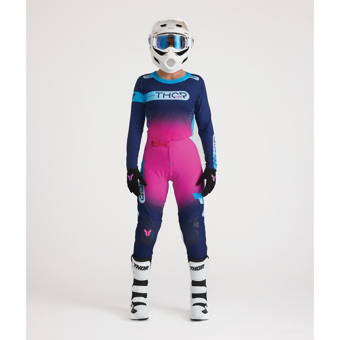 Thor Women's Sportmode Merge Navy/Fuchsia Gear Combo full outfit view 1