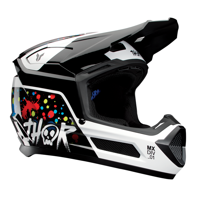 Thor Youth Fleet Splat Helmet in Black