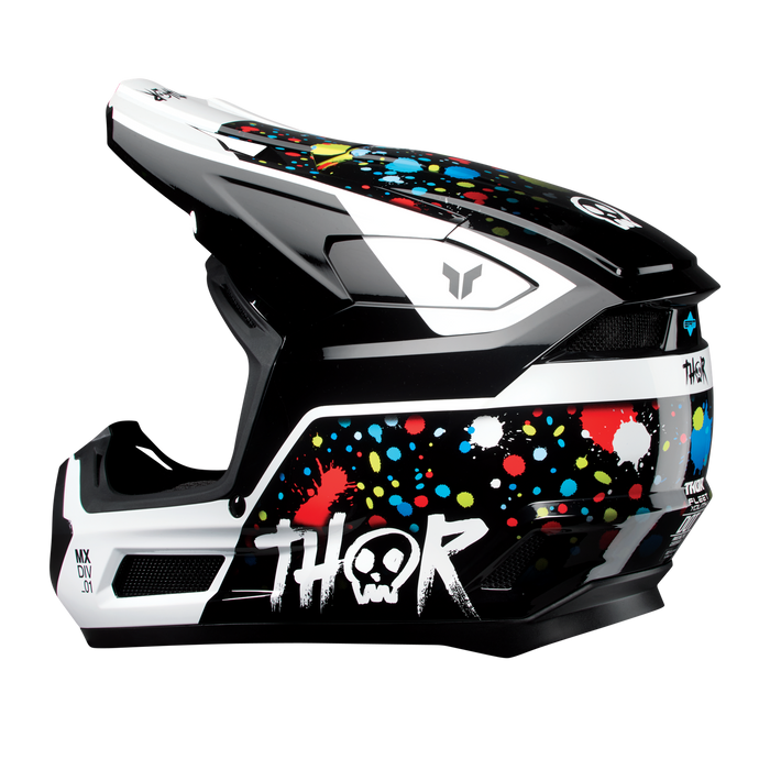 Thor Youth Fleet Splat Helmet in Black