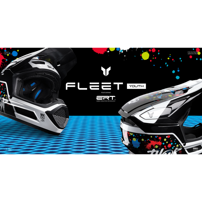 Thor Youth Fleet Whiteout Helmet in Gloss White