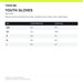 Thor Youth Gloves Size Chart