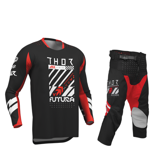 Thor Youth Launchmode Futura Black/Red Gear Combo