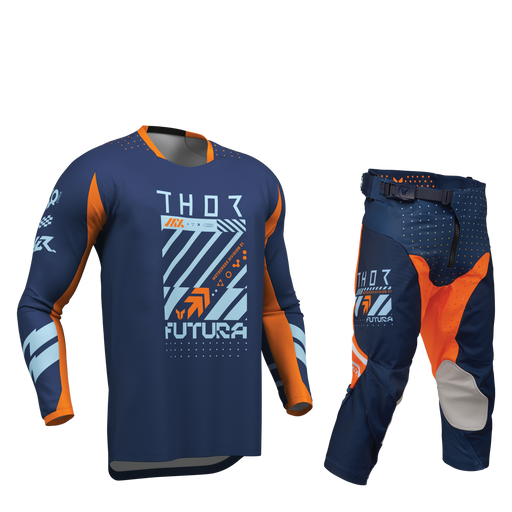 Thor Youth Launchmode Futura Navy/Orange Gear Combo