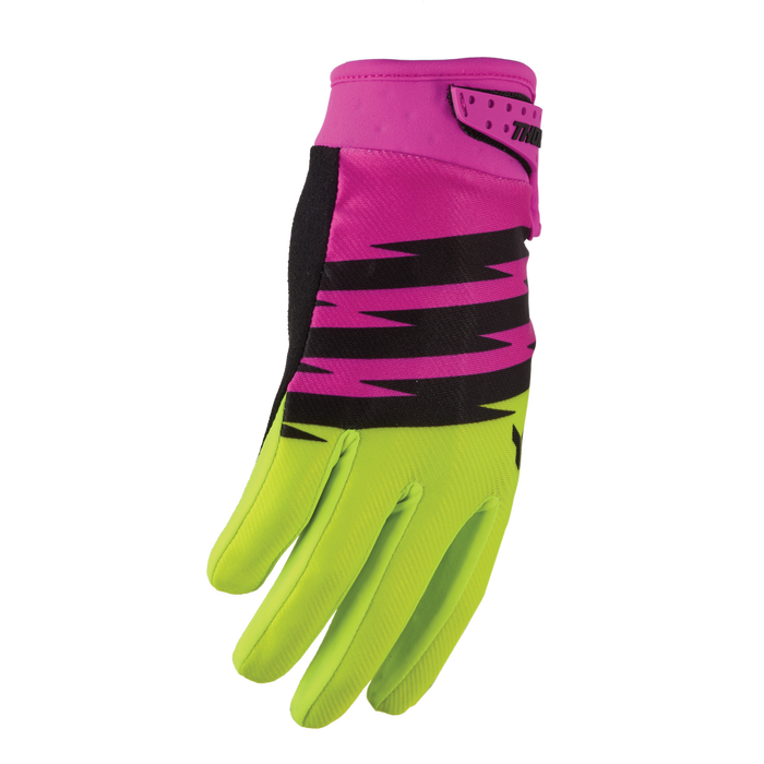 Thor Youth Launchmode Shockie Gloves in Acid/Fuchsia