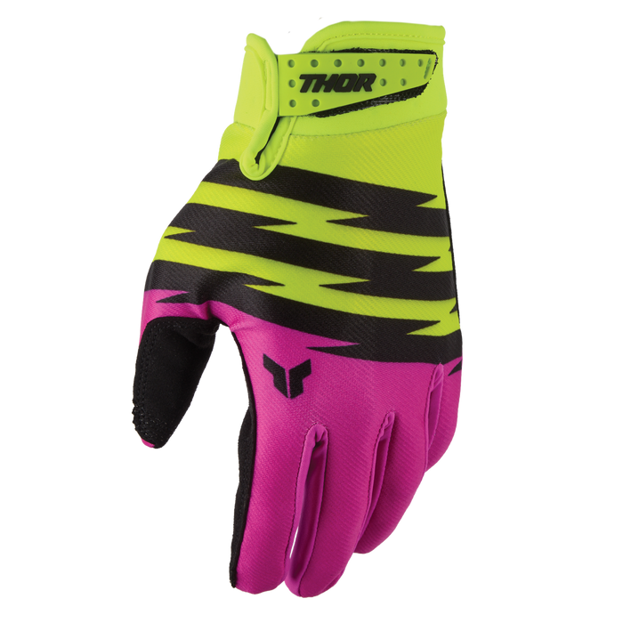 Thor Youth Launchmode Shockie Gloves in Acid/Fuchsia