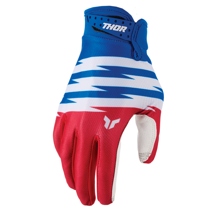 Thor Youth Launchmode Shockie Gloves in Red/Blue