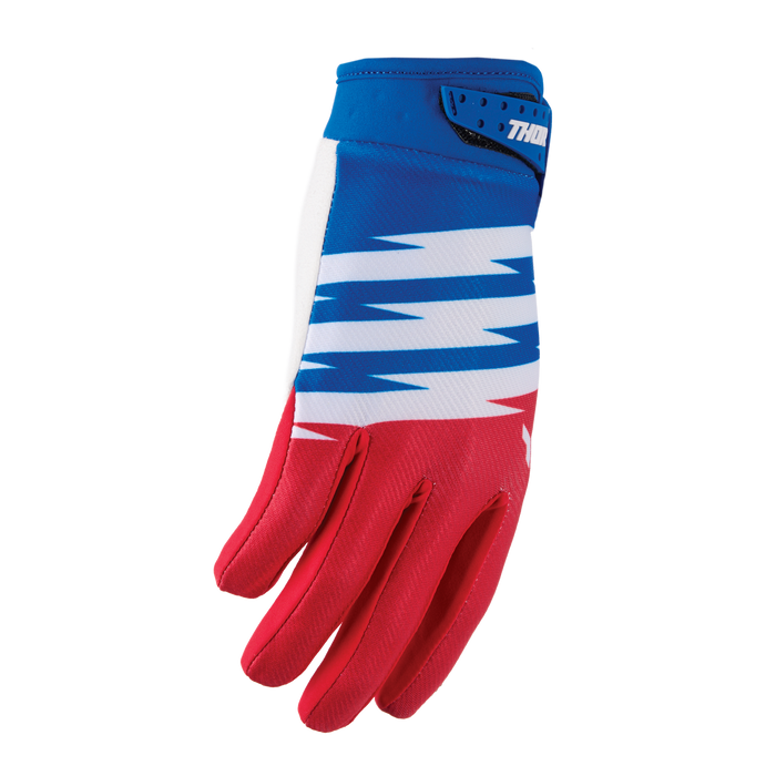 Thor Youth Launchmode Shockie Gloves in Red/Blue