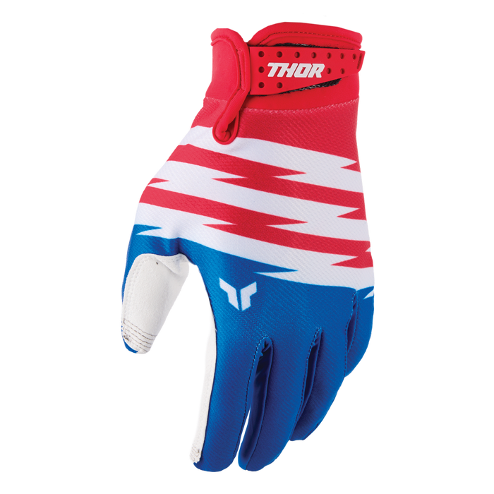 Thor Youth Launchmode Shockie Gloves in Red/Blue