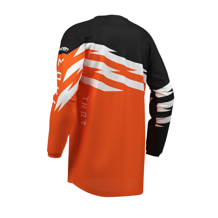 Thor Youth Launchmode Shockie Fluo Orange/Black Gear Combo jersey view