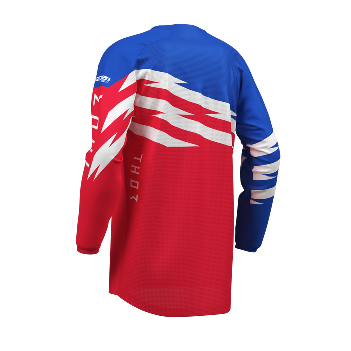 Thor Youth Launchmode Shockie Red/Blue Gear Combo jersey view