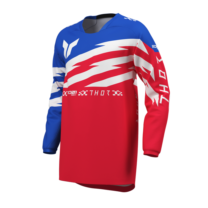 Thor Youth Launchmode Shockie Jersey in Red/Blue