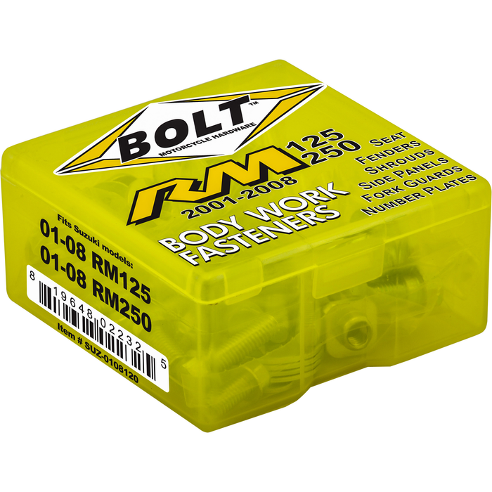 Bolt Motorcycle Full Plastic Fastener Kit - Suzuki