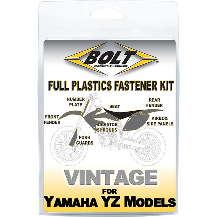Bolt Motorcycle Full Plastic Fastener Kit - Yamaha