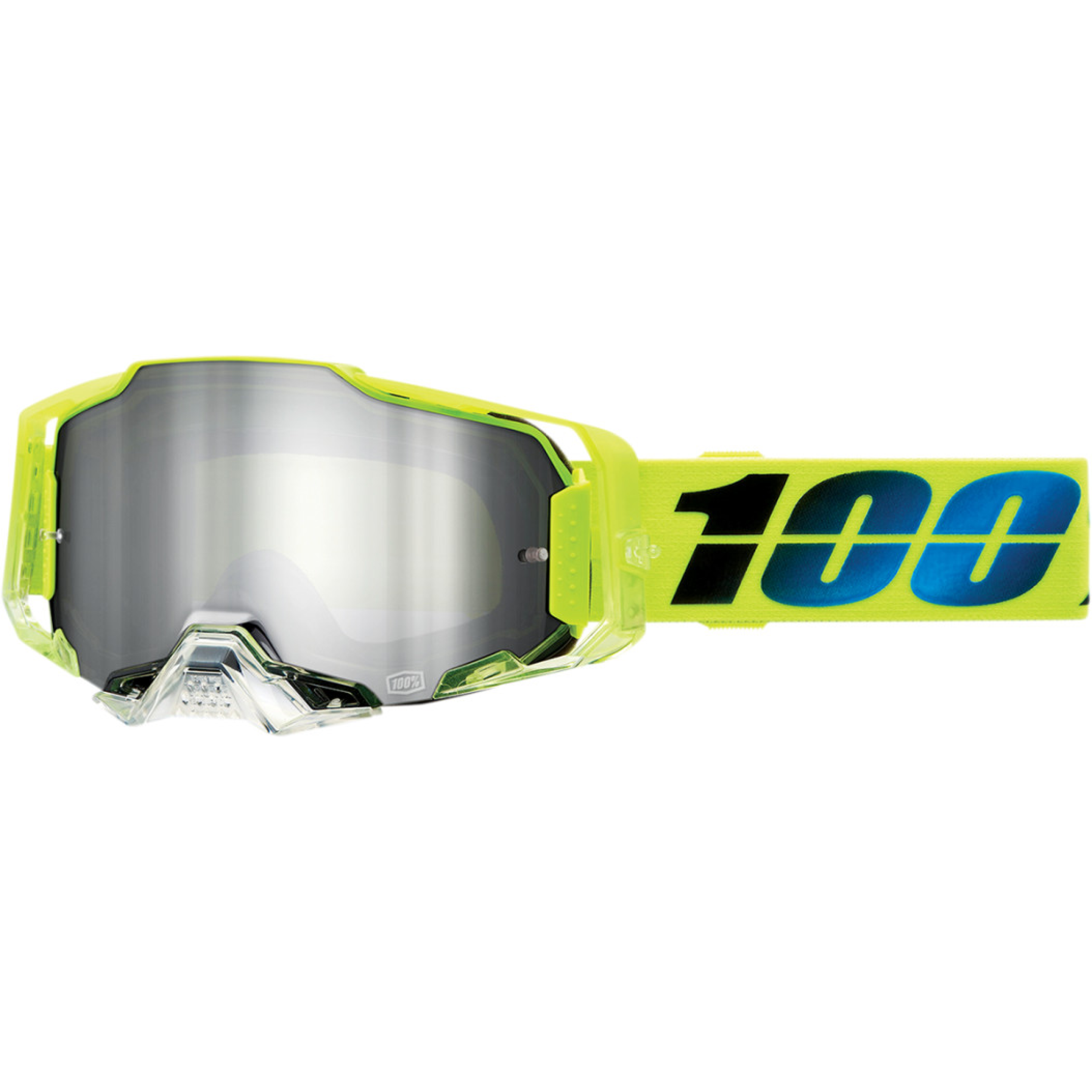 100 gold goggles 100 Percent Armega Koropi Mirror Lens Goggles Silver Flash