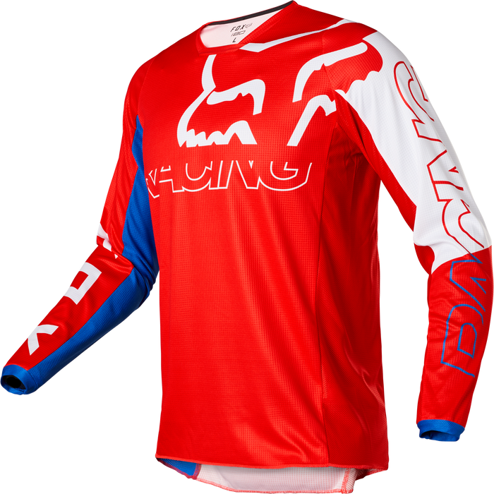 2022 Fox Racing Youth 180 Skew White/Red/Blue Gear Combo