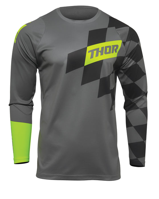 2022 Thor Racing Adult Birdrock Sector Grey/Acid Gear Combo