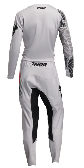 2022 Thor Racing Women's Urth Sector Light Grey/Fire Coral Gear Combo