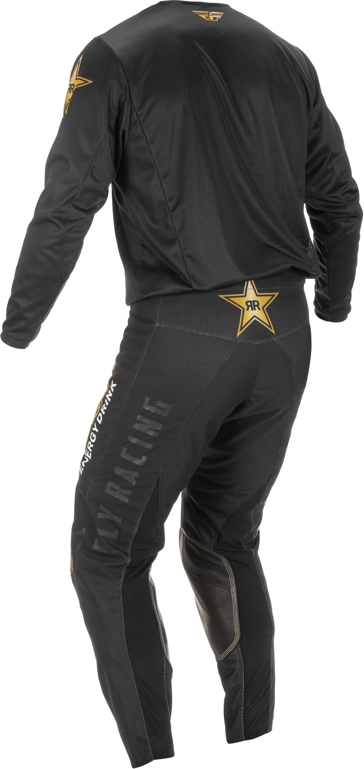 2022 FLY Racing Kinetic Wave Gear Combo | Black/Gold | Bent Lever ...