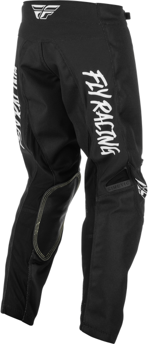 2022 Fly Racing Youth Black/White Kinetic Rebel Gear Combo