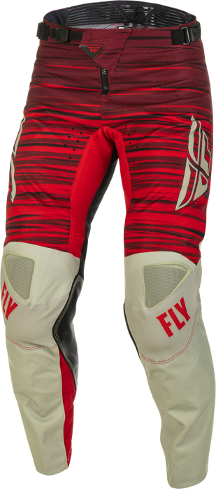 2022 Fly Racing Adult Kinetic Wave Light Grey/Red Gear Combo