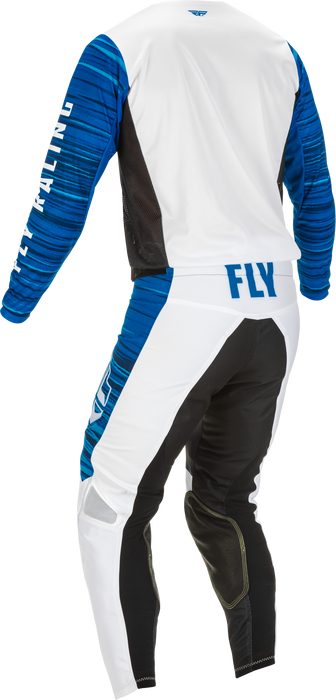 2022 Fly Racing Adult Kinetic Wave White/Blue Gear Combo