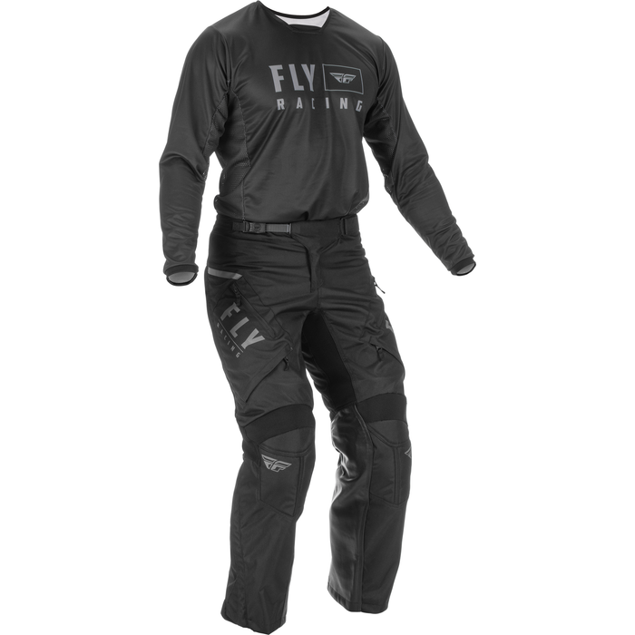 2022 Fly Racing Adult Patrol Black/Black (Over The Boot) Gear Combo