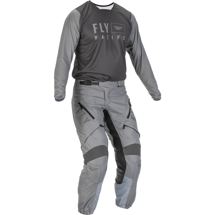 2022 Fly Racing Adult Patrol XC Grey/Grey Gear Combo (In The Boot)