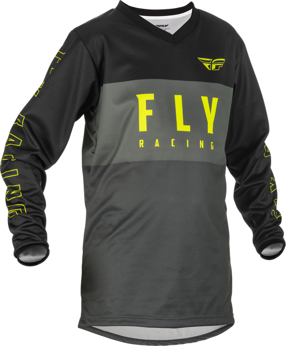 2022 Fly Racing Youth Grey/Black/Hi-Vis F-16 Gear Combo
