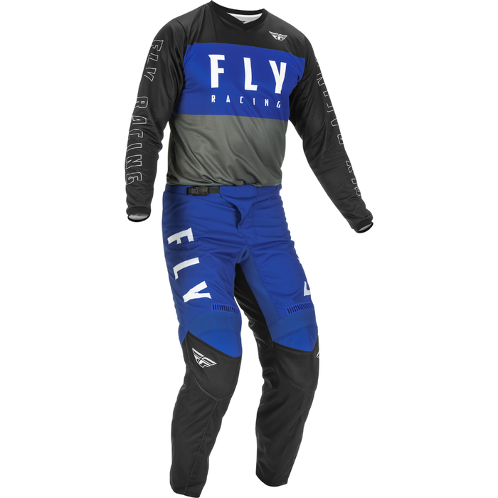 2022 Fly Racing Youth Blue/Grey/Black F-16 Gear Combo