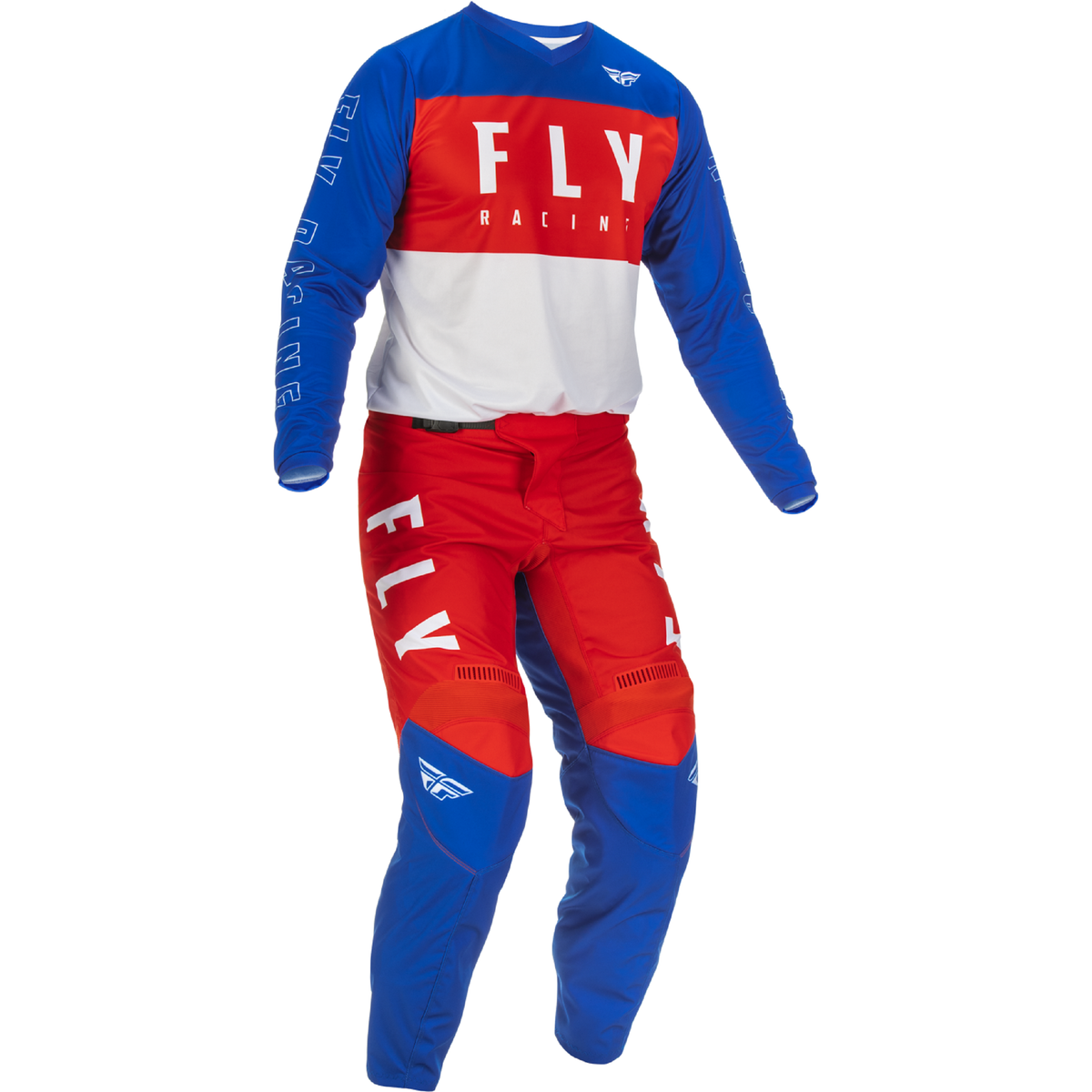 2022 Fly Racing Adult Red/White/Blue F-16 Gear Combo