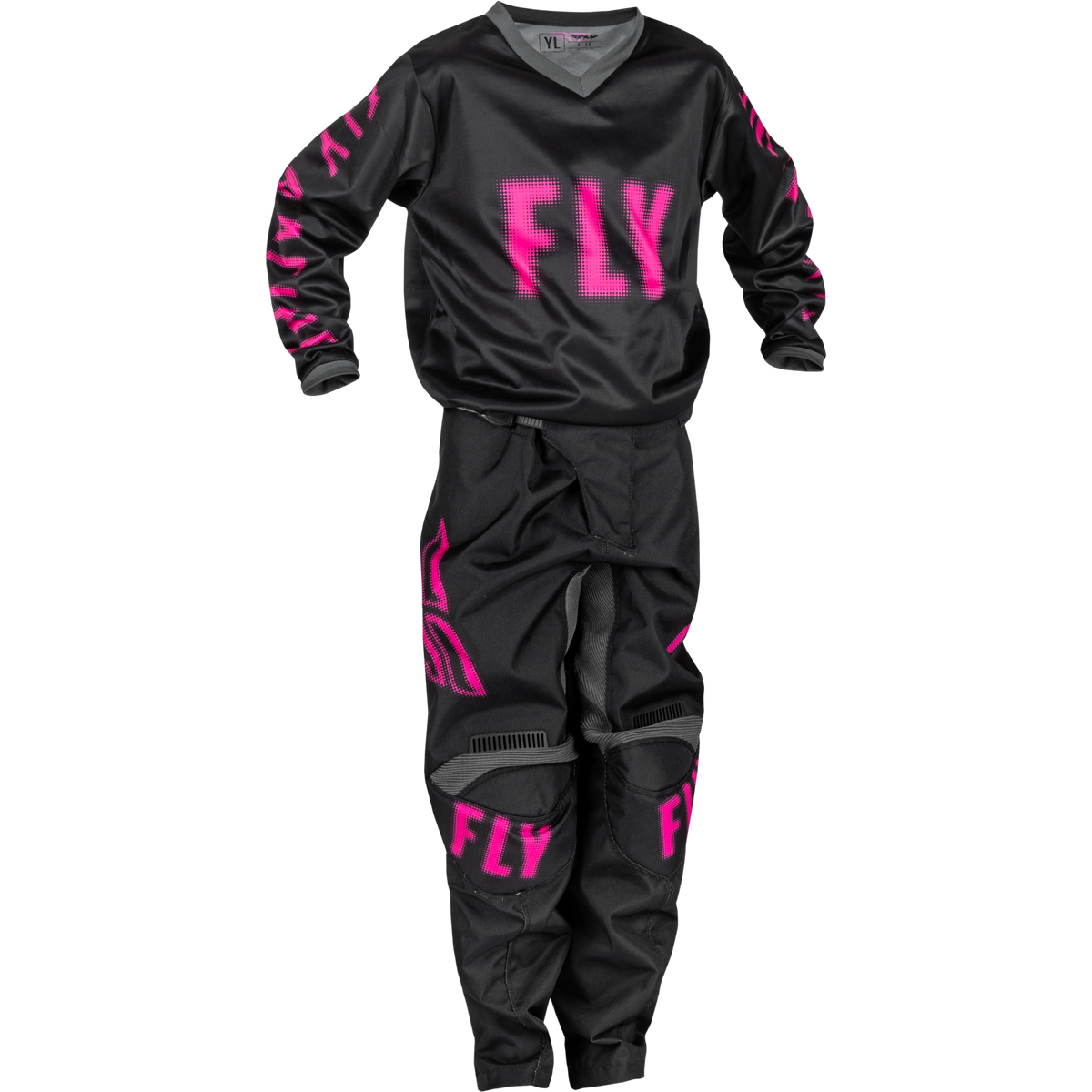 2024 Fly Racing Youth F-16 Black/Pink Gear Combo — BentLever.com